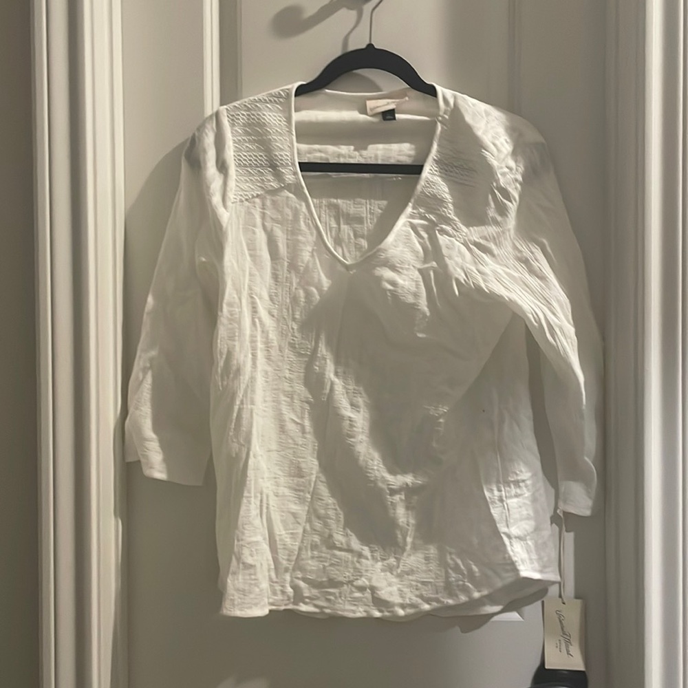 White linen shirt